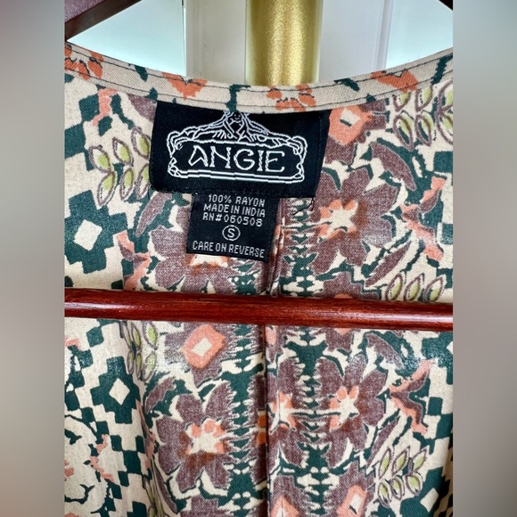 Gorgeous Fall Green Kimono Sz.S, By Angie - Picture 8 of 8